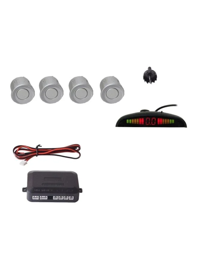 MUNTAQI Visual Backup Radar System with 4 Parking Sensors for Vehicle Safety (1 Set) q3wva