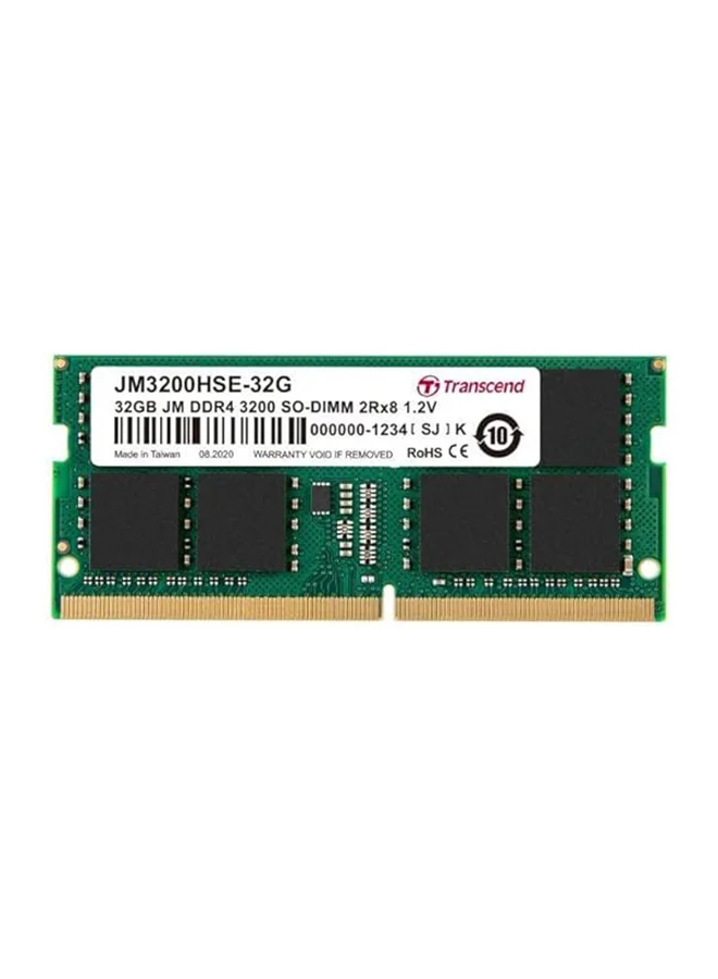 Transcend DDR4 32GB 3200MHz SO-DIMM Laptop Memory RAM Module (32GB) 4zsao