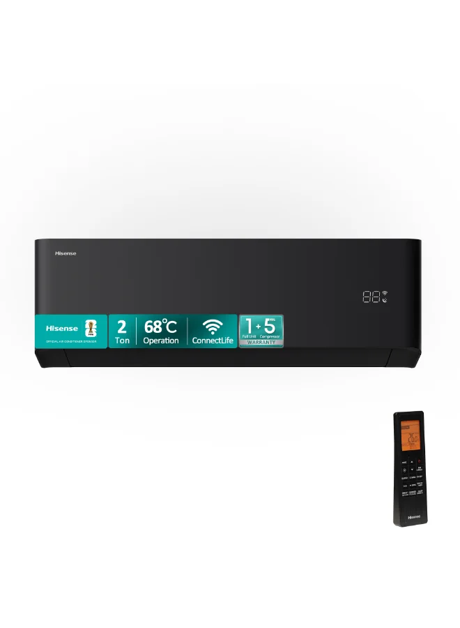 Premium 2 Ton Inverter Split Air Conditioner with WiFi Connectivity and 4-in-1 Filtration System (Black, 23900 BTU) t3g2d