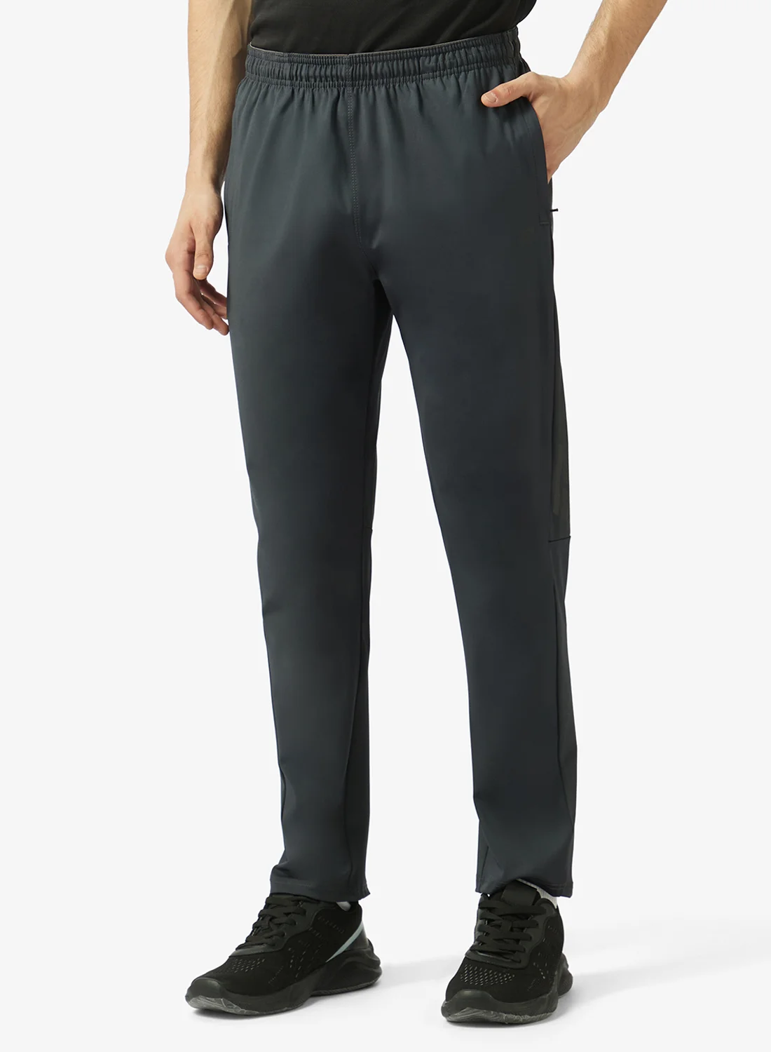 FRWD Regular Fit Screen Print Track Pants Premium Athletic Joggers for Men (Black, Large) khm4a