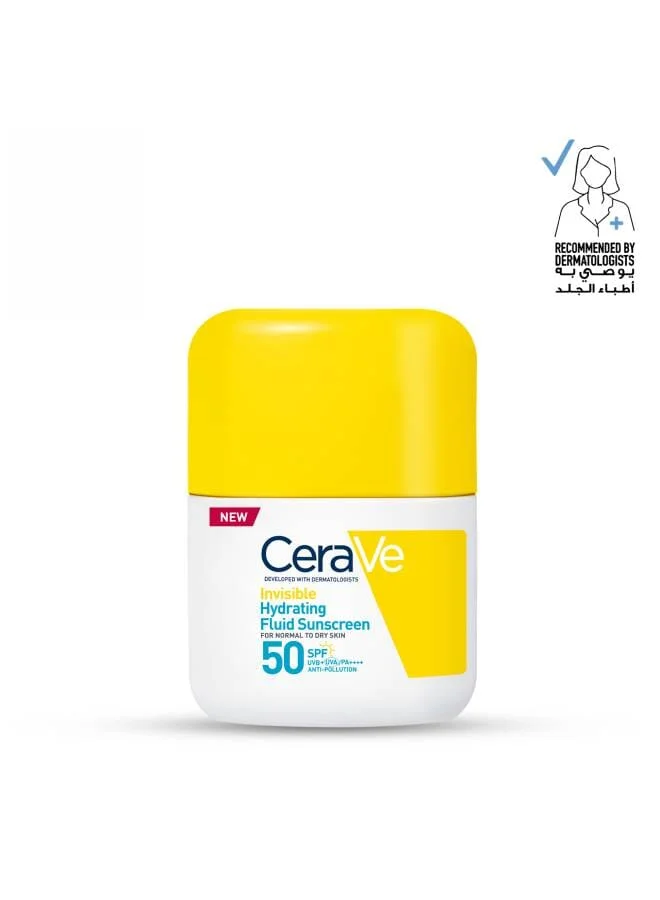 Premium Hydrating Fluid Sunscreen SPF50 Broad Spectrum Lightweight Formula for Dry Skin (50 mL) x9xpf