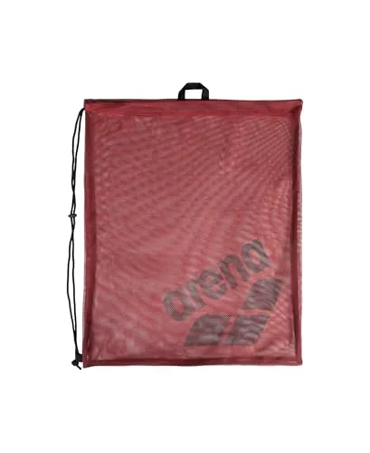 Premium Mesh Swim Gear Bag Drawstring Equipment Tote for Pool and Beach Training (Pink, 40 Liters) 05r2i