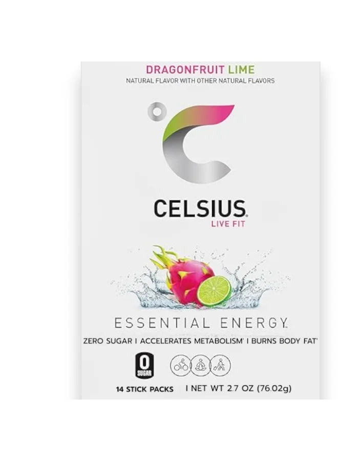 Essential Energy Drink Powder Sticks (14 Count, 76g) Premium Fitness Supplement for Active Lifestyles fbrhc