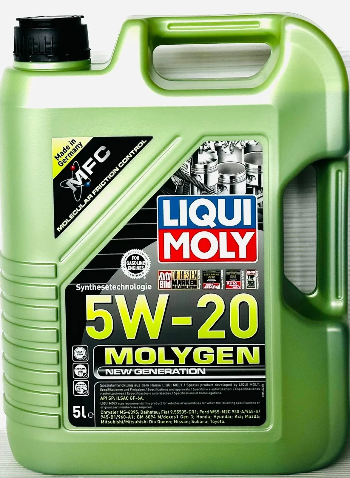 LIQUI MOLY Molygen New Generation Engine Oil 5W20 (Premium Synthetic Lubricant, 5L) rgwww