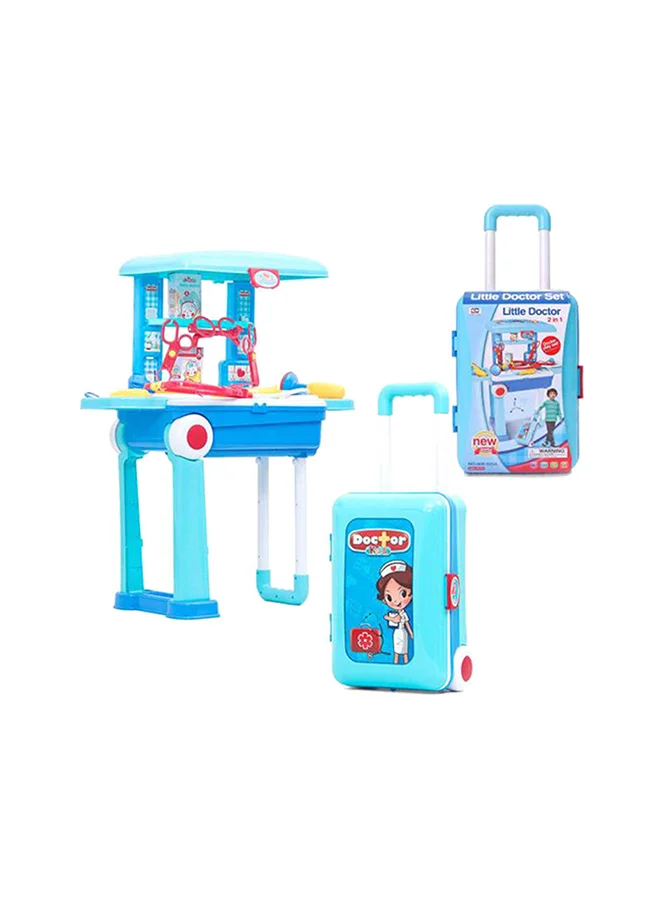 Chamdol 2-In-1 Little Doctor Trolley Play Set with Medical Equipment Accessories (Portable, Durable Plastic, 45 cm) zaqbz