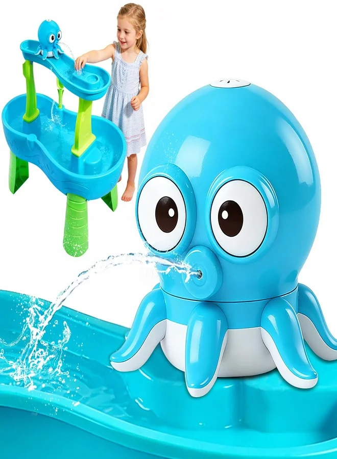 Kimicare Octopus Water Table Pump Rechargeable Sensory Toy for Toddlers (Blue, 15 cm) brbyk