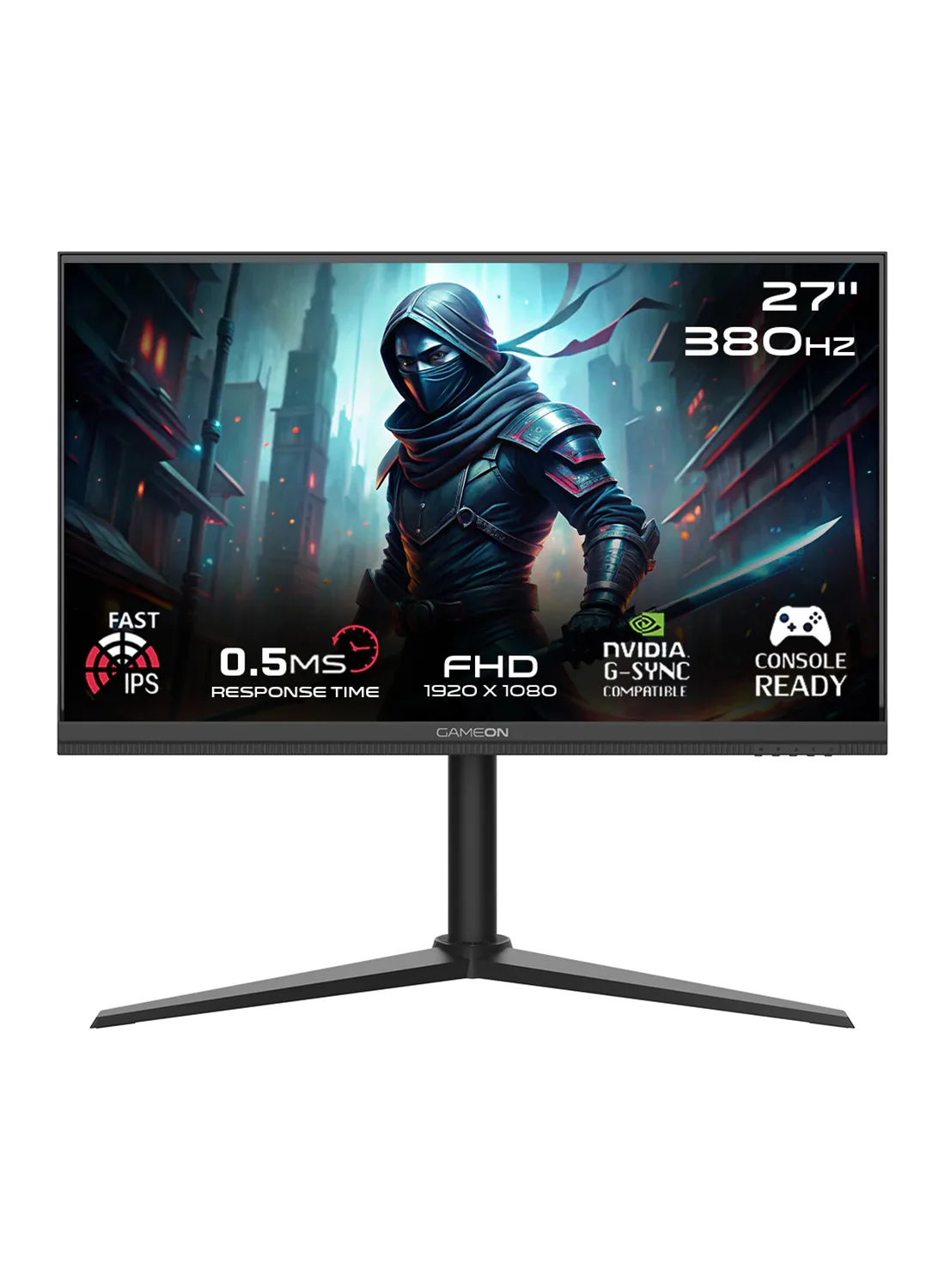 GAMEON Midnight Pro-Series 27-inch FHD Fast IPS Gaming Monitor (380Hz, 0.5ms, HDMI 2.1) - Black um9vk