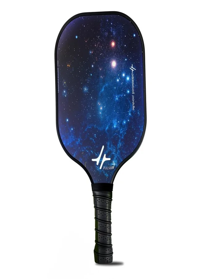 PulseITPaddle Pickleball Paddle Fiberglass 15mm Honeycomb Core (Black, 1 Paddle) Professional Lightweight Racket for Indoor and Outdoor Play 029bu