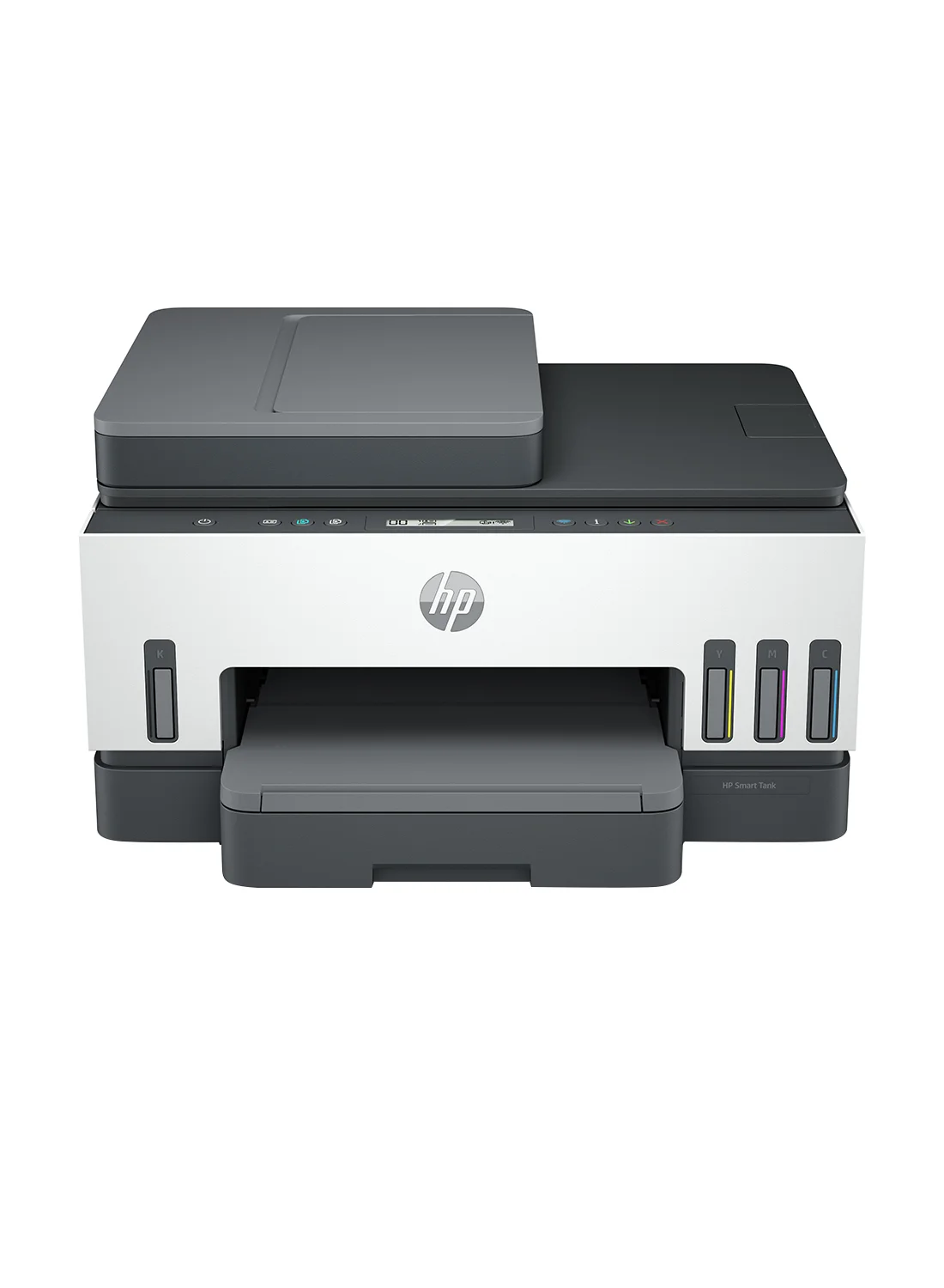 Premium All-in-One Wireless Ink Tank Printer with Auto Duplex and Document Feeder (White/Grey) 718w2