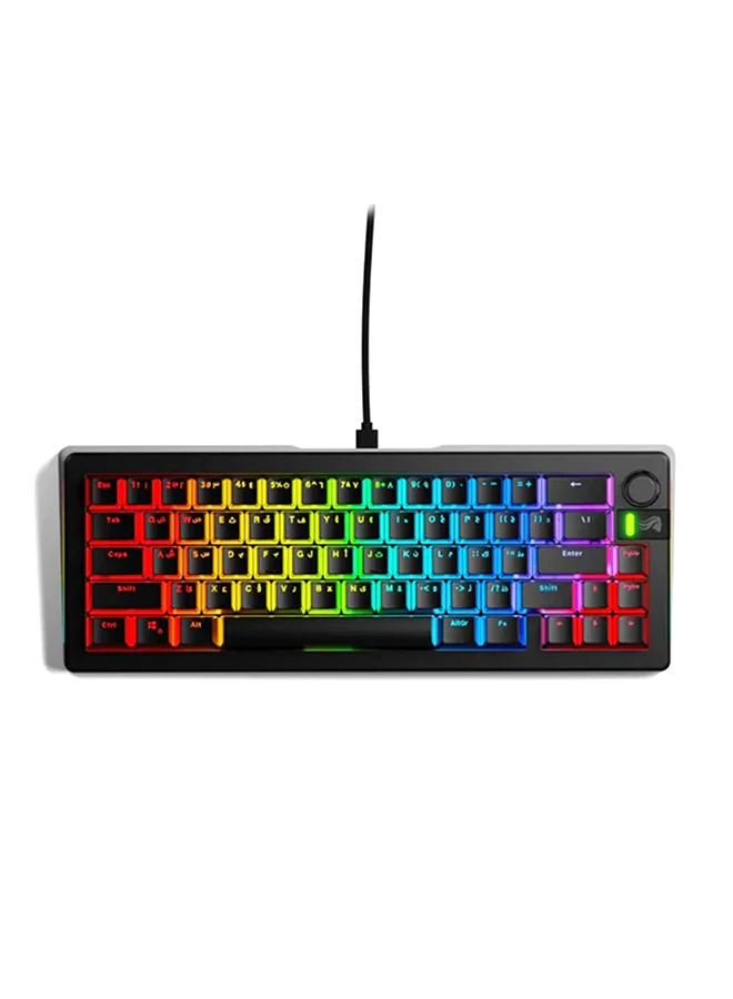 Glorious GMMK 3 65% Prebuilt Wired Mechanical Keyboard (Black, Compact Layout) 6ypxw