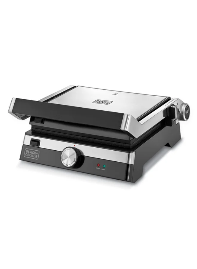 Premium Family Health Grill with 180-Degree Hinge and 1500cm2 Cooking Surface (Black, 2000W) c95yn