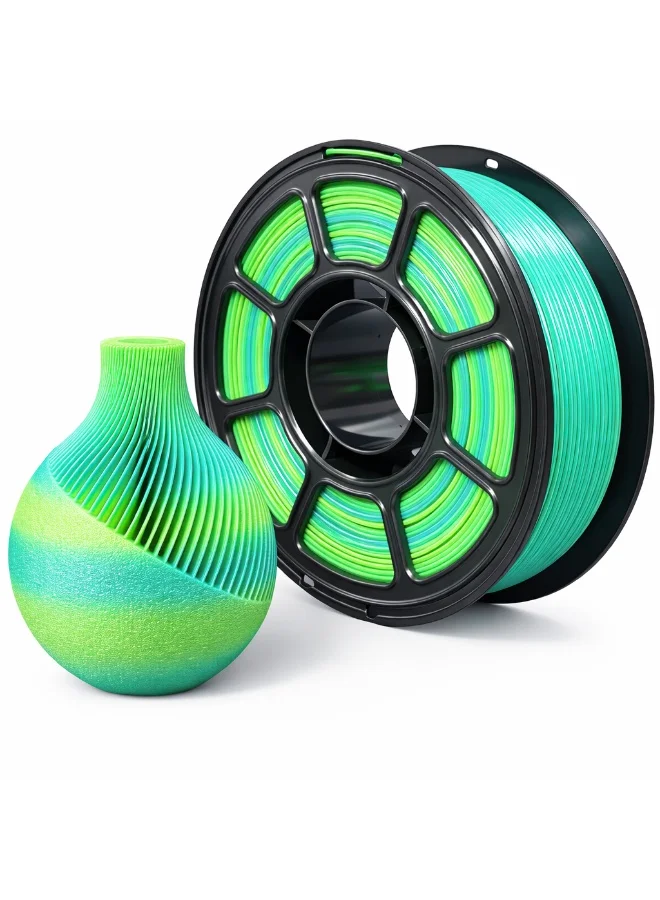 Mordely Gradient PETG 3D Printer Filament (Green Blue Multicolor, 1.75mm, 1kg Spool) ucczh