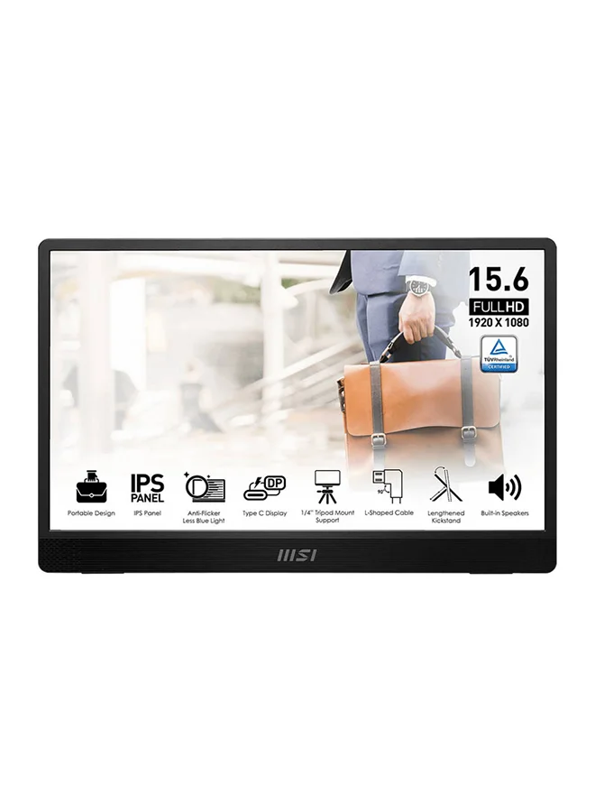 Portable Monitor 16-inch FHD IPS Display Ultra-Slim Professional Screen (Black, 40.6 cm) rzgti