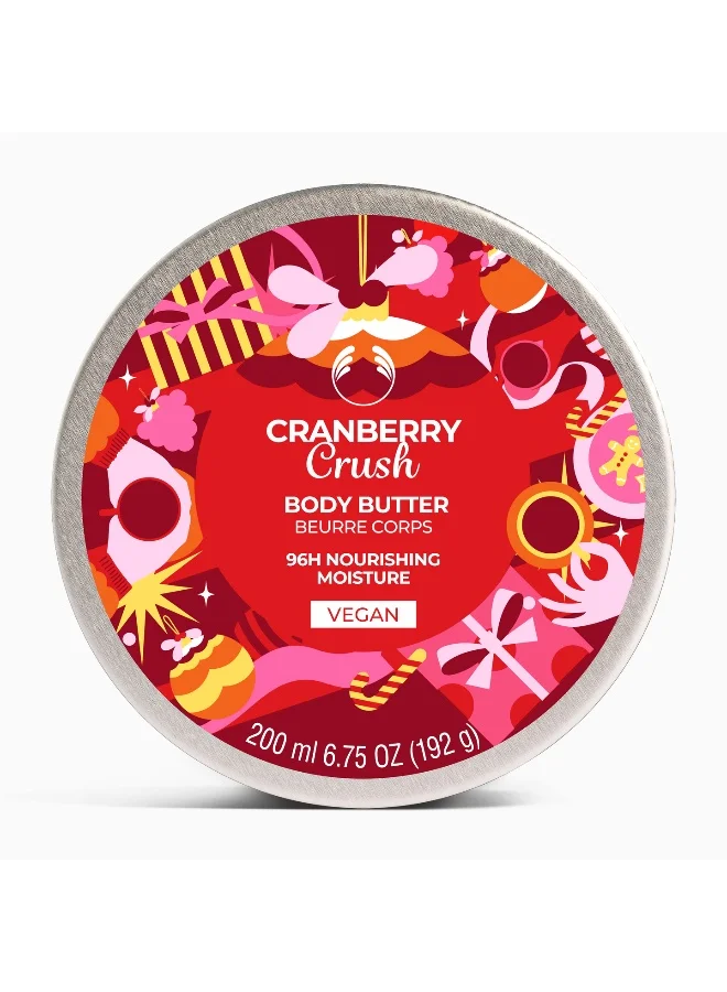 THE BODY SHOP Cranberry Crush Body Butter Ultra-Rich Moisturising Cream for Deep Hydration (200 mL) 8m2wo