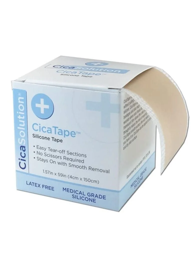 CicaSolution Silicone Tape Roll (Translucent, 2.5 cm x 150 cm) Premium Adhesive Dressing for Skin Care ybrvv