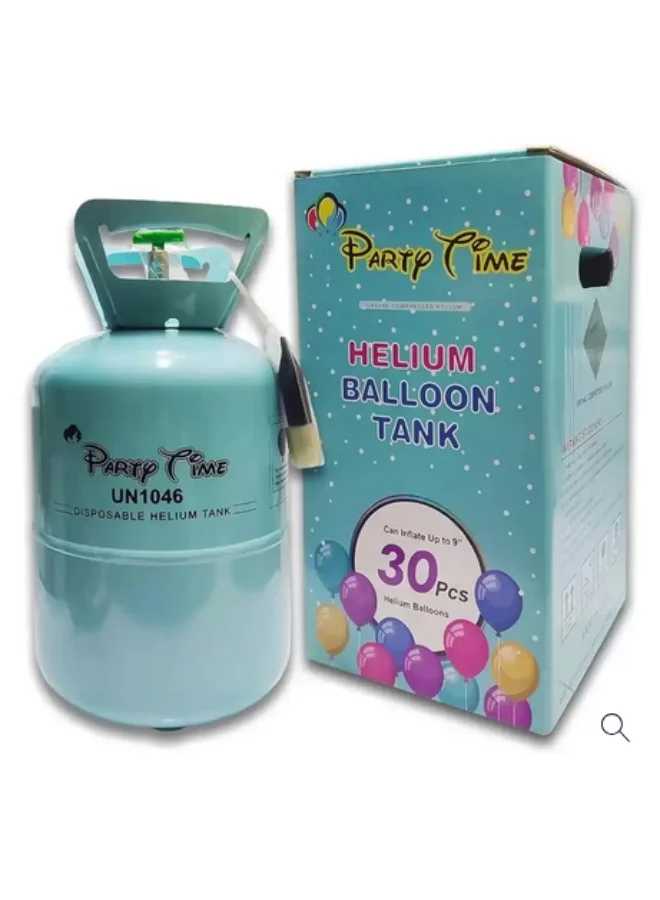 Disposable Helium Gas Tank for Party Balloons (30 Balloons Capacity, 1.9kg) ggx0a