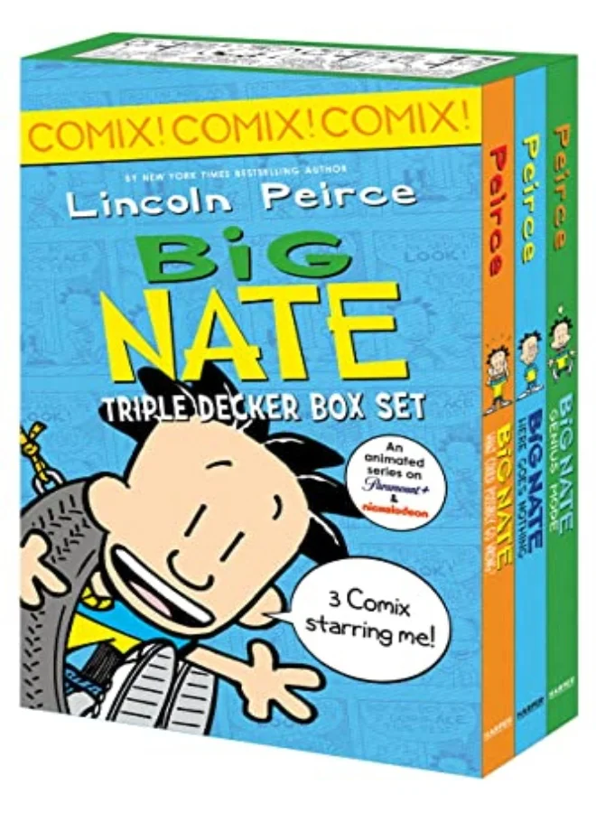 Big Nate Triple Decker Box Set (3-Book Collection) Premium Illustrated Comic Series for Kids wvd8y
