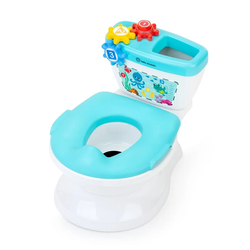 Premium 2-in-1 Potty Training System with Realistic Flushing Sound Effects for Toddlers (Plastic, 18-60 Months) i66to