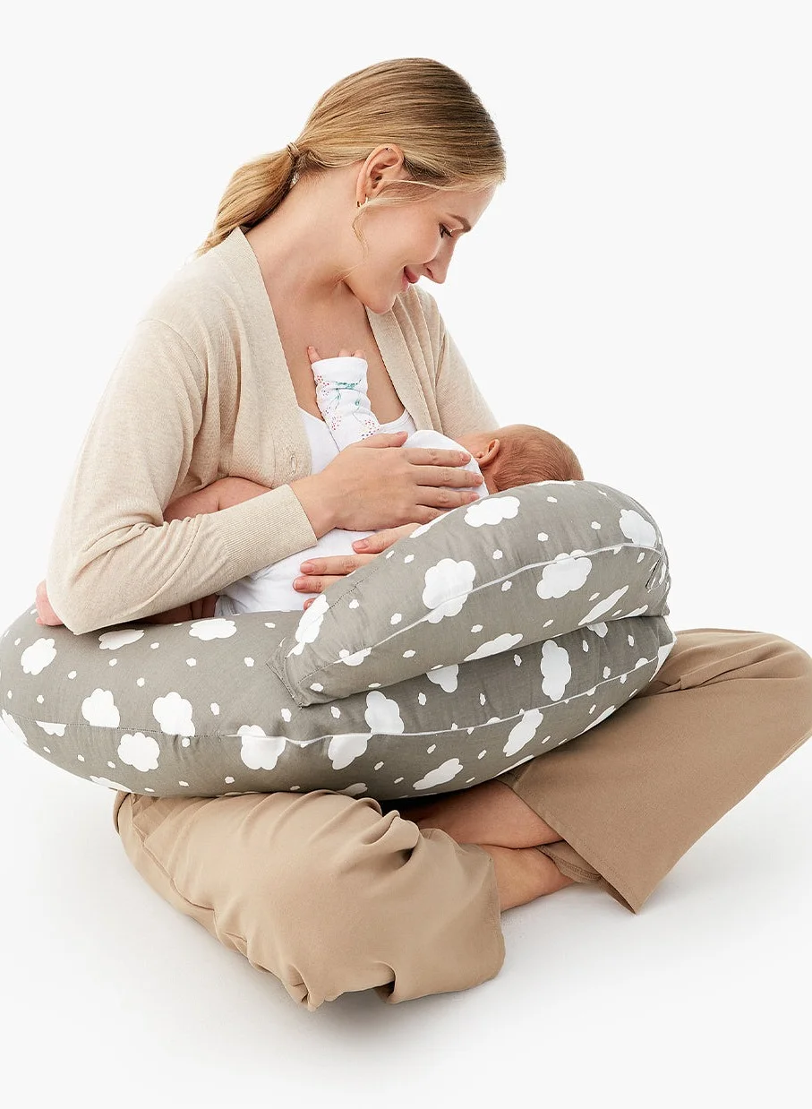Momcozy Nursing Pillow for Breastfeeding, Premium Ergonomic Support Cushion with Adjustable Waist Strap and Removable Cotton Cover (Plus Size, 1 Pack) lltzo