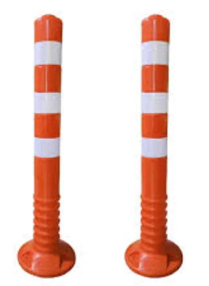 Premium Traffic Safety Delineator Post High-Visibility Road Marker for Parking Lots and Construction Zones (Red, 75 cm) f95js