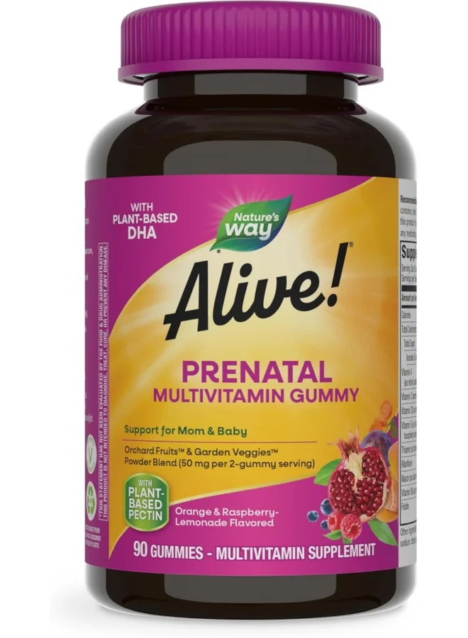 Nature's Way Prenatal Multivitamin Gummies for Pregnancy Support (90 Count) b90lk