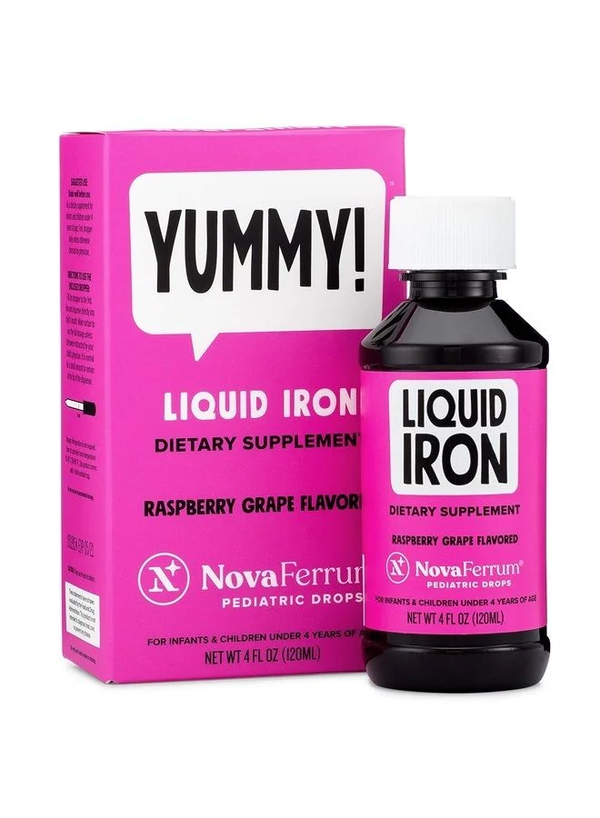 NovaFerrum Pediatric Liquid Iron Supplement (Raspberry Grape, 120 mL) pkpbh