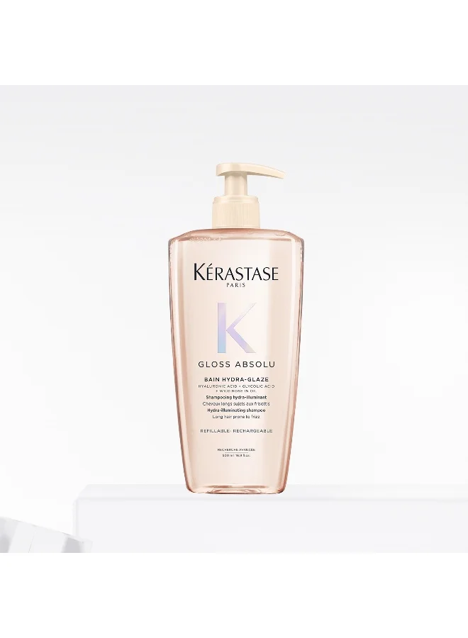 KERASTASE Gloss Absolu Refillable Shampoo with Glycolic Acid and Hyaluronic Acid (500 mL) 27dzb
