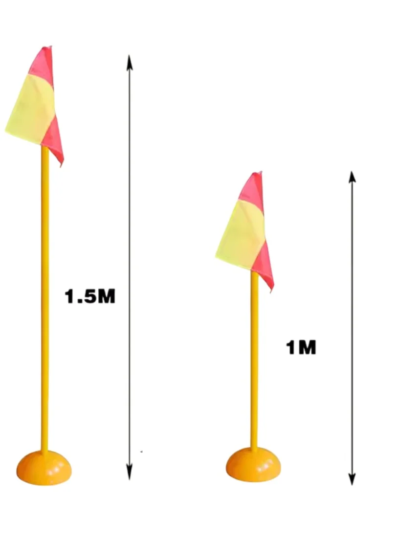 Spall Mini Soccer Corner Flag Pole Set with Weighted Base (1m & 1.5m) nh9ym