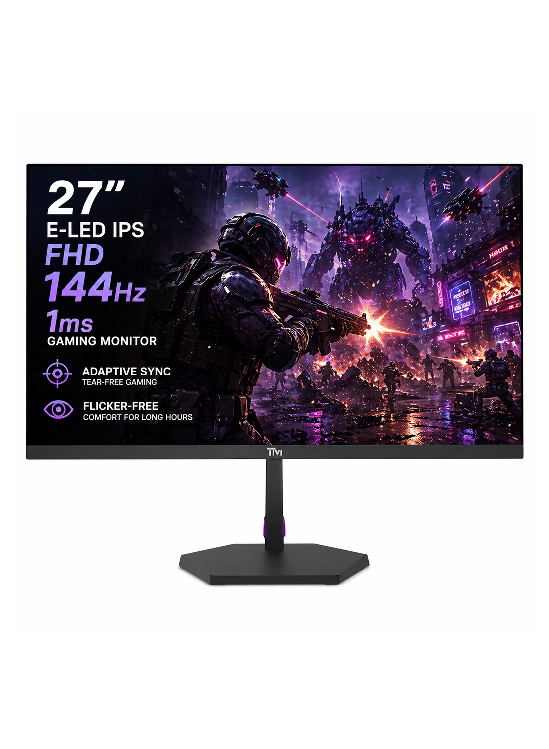 Twisted Minds 27 Inch FHD IPS Gaming Monitor 144Hz 1ms Adaptive Sync (Black, 27 Inch) 3co3j