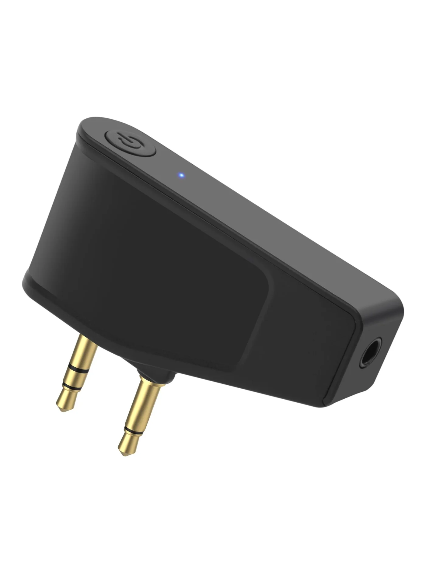 Premium Bluetooth 5.3 Audio Transmitter Adapter for Airplane and Home Entertainment (Gold, 3.5mm Aux) sgbvn