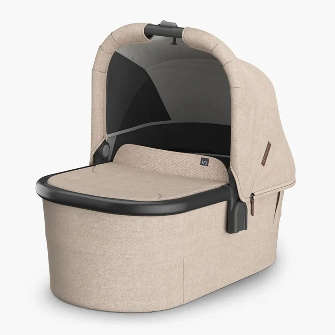 Premium Infant Bassinet for Stroller Attachment - Oat M¨¦lange with Carbon Frame (Single Pack) rosbd