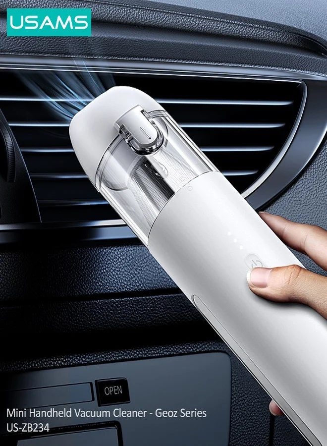 Usams Cordless Handheld Vacuum Cleaner 65W High-Power Portable Dust Remover with Dual Suction Modes and Crevice Tools for Car and Home (Black) csxo9