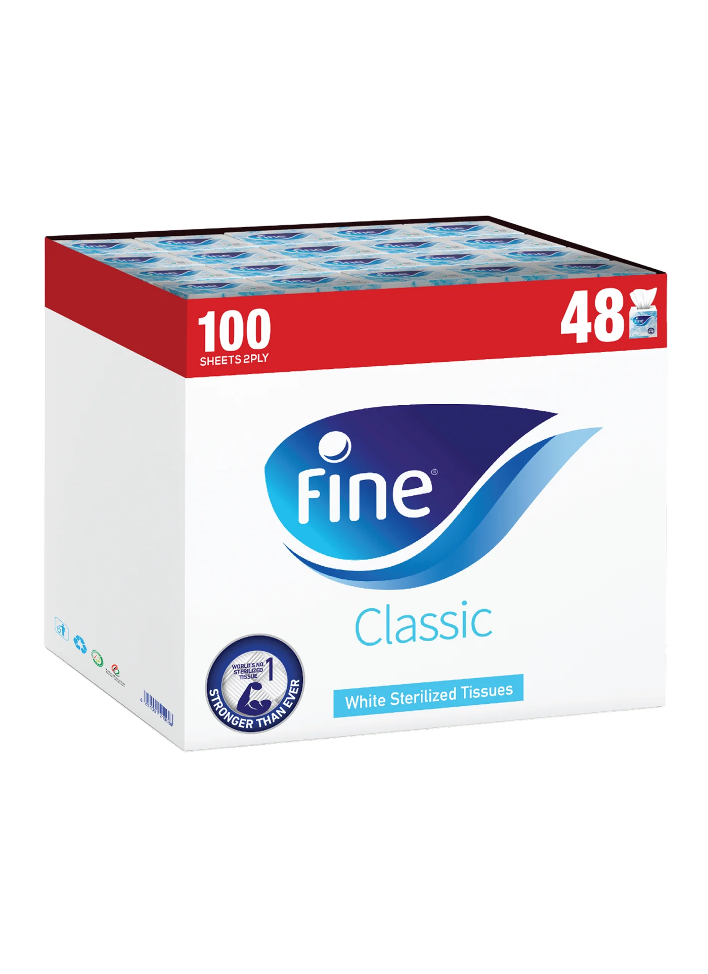 Fine Facial Tissues 2-Ply Premium Soft Paper Napkins (48 Packs x 100 Sheets) ckz9z