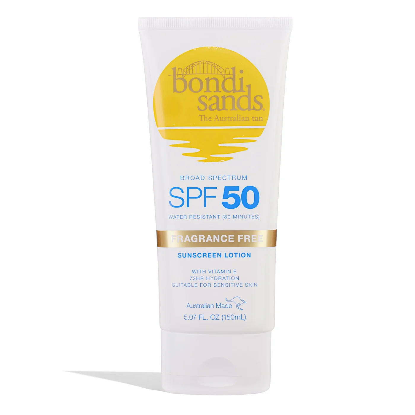 Bondi Sands Fragrance Free Sunscreen Body Lotion SPF 50 Broad Spectrum Hydrating Protection (150 mL) i8dwq