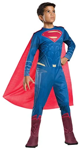 Premium Superhero Character Costume for Kids (Large, Blue and Red) h09s0