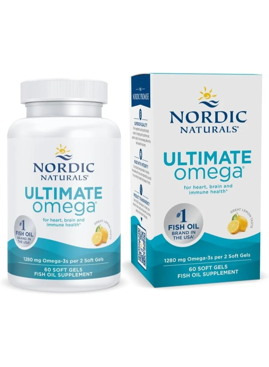 Nordic Naturals Ultimate Omega Fish Oil Supplement (Lemon Flavor, 60 Soft Gels) zi158