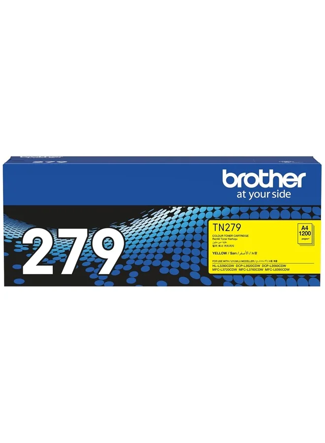 Premium Yellow Toner Cartridge TN279 for Laser Printers (High-Yield, Compatible with Multiple Models) sej4l