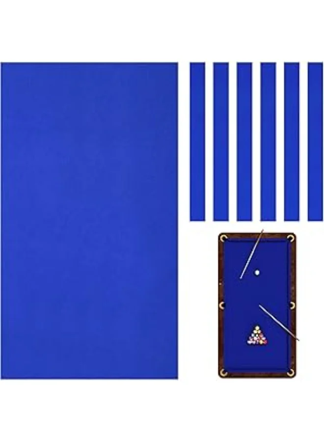 LAMAY Professional Billiard Table Felt Cloth Premium Durable Fabric for 8ft Pool Tables (Blue, 244cm x 137cm) 0nlo5