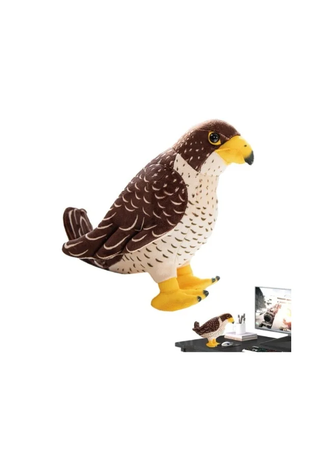 Dreamzon Realistic Falcon Plush Toy Soft Stuffed Bird of Prey for Kids and Educational Home Decor (30 cm) had1f
