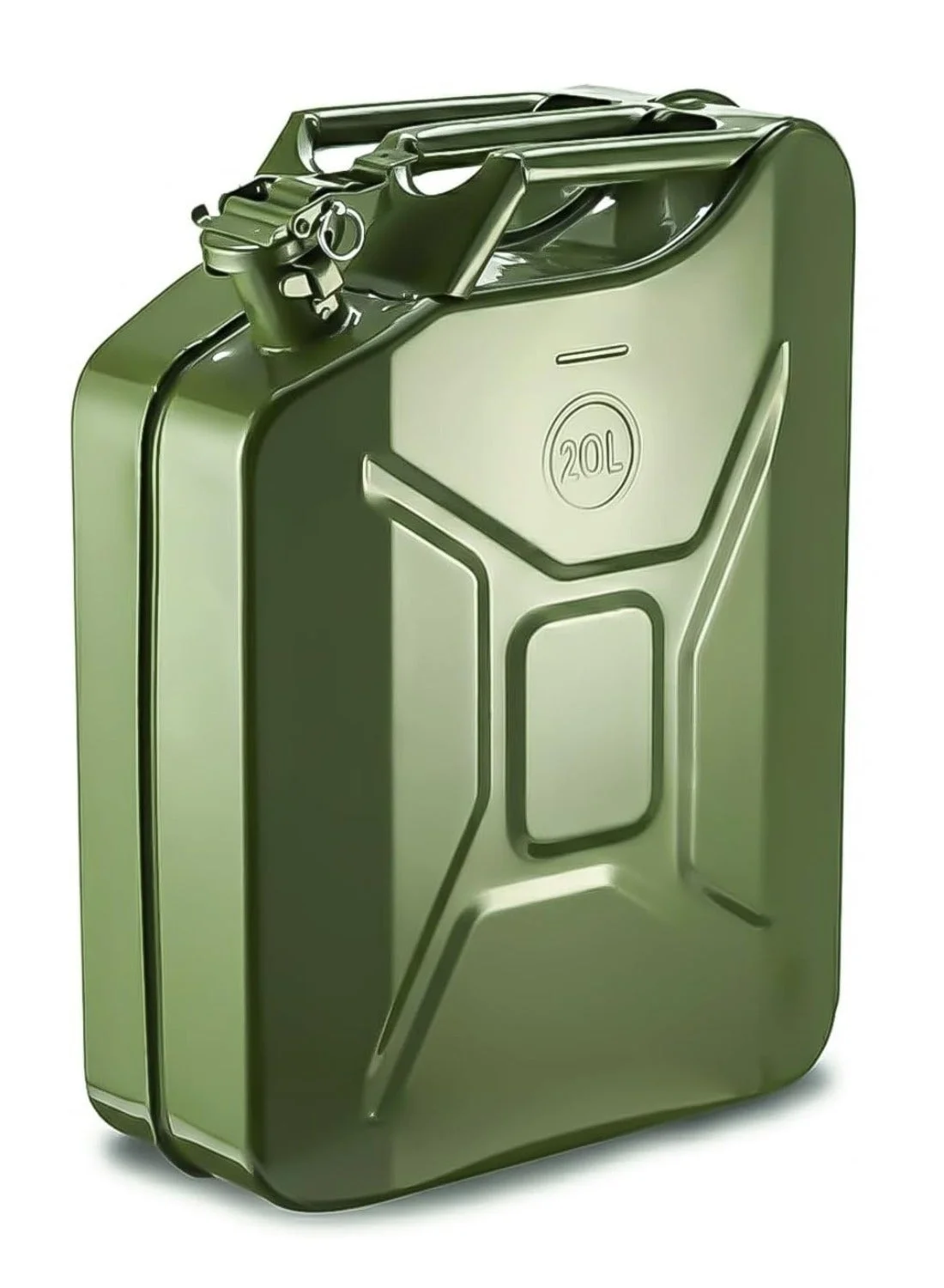 Hitex Metal Jerry Can Fuel Storage Container for Petrol Diesel and Water (Green, 20 L) on3zs