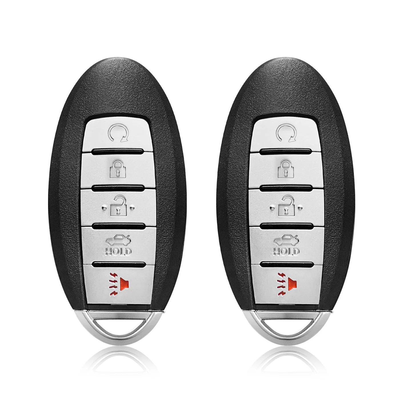 Keylessbest Replacement Key Fob Remote Control for Select Vehicles (5 Buttons, 433MHz, 2 Pack) 55lcg