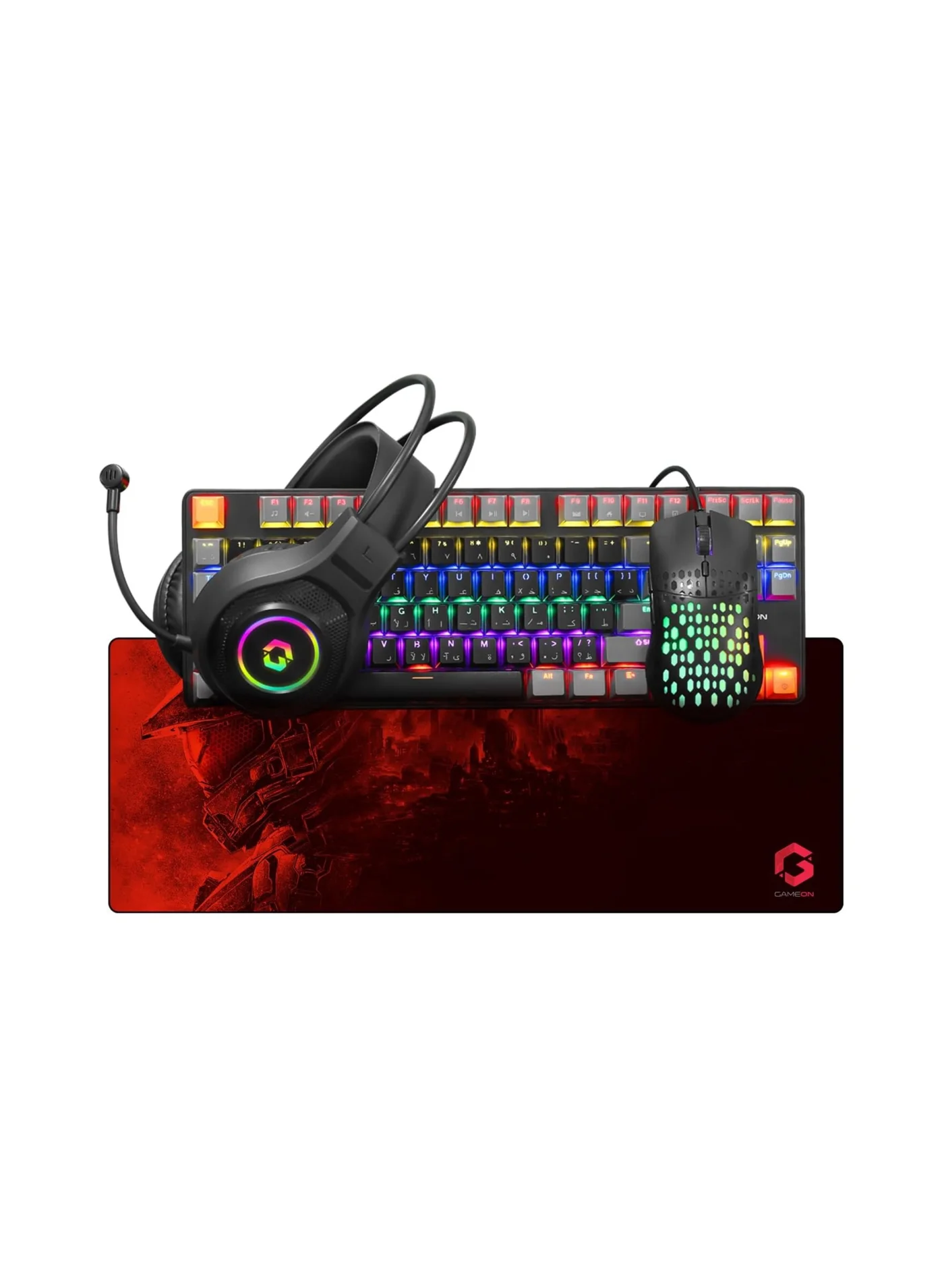 GAMEON VIPER X All-In-One Gaming Bundle (Mechanical Keyboard, Headset, Mouse & Mousepad) Black ar85k