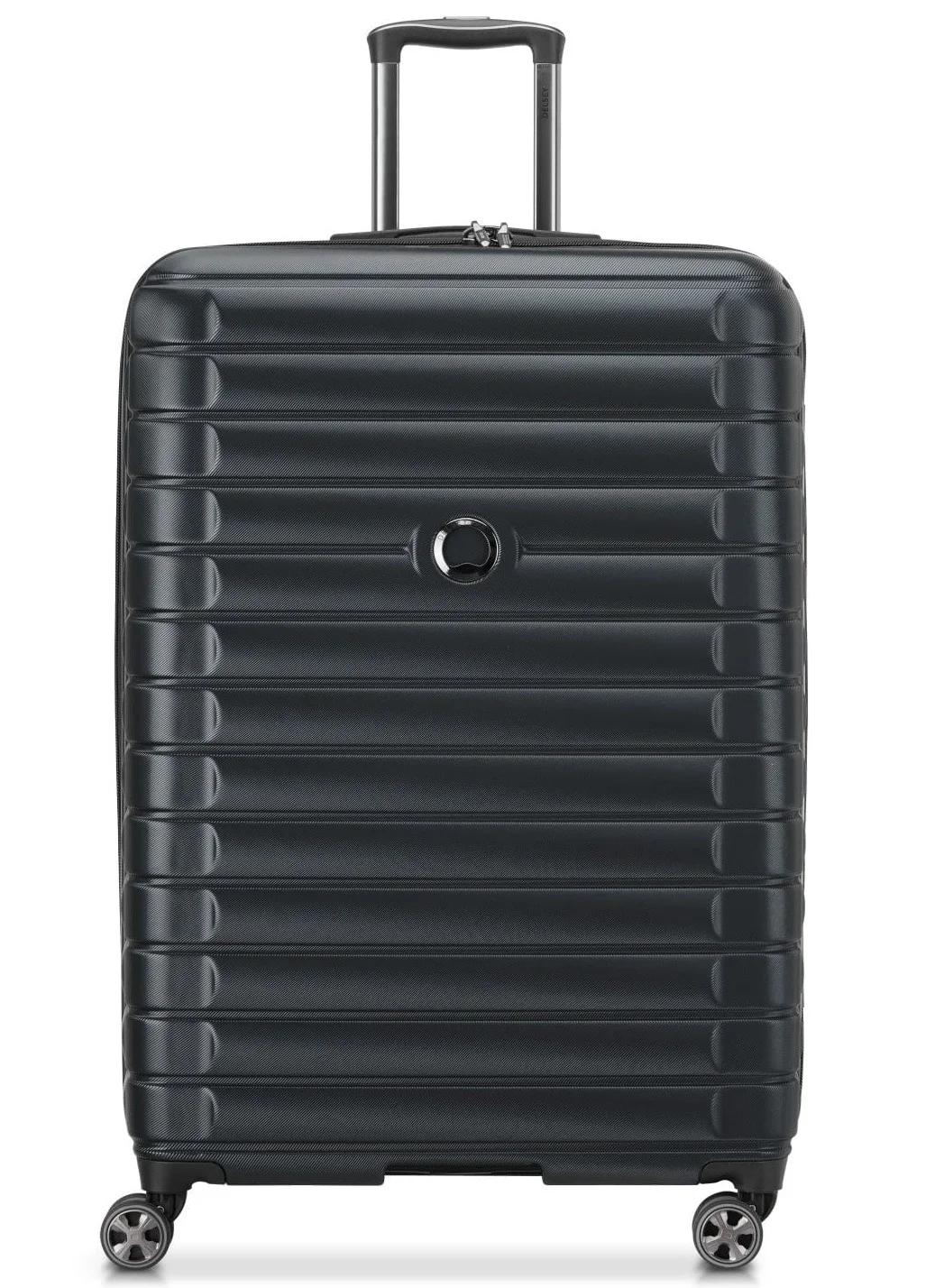 Premium Hardcase Expandable Check-In Luggage Trolley with 4-Double Wheels (Black, 82 cm) id8w8