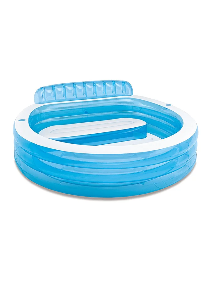 Inflatable Family Lounge Pool 3-Ring Swimming Center (229x218x79cm) 5p1mk