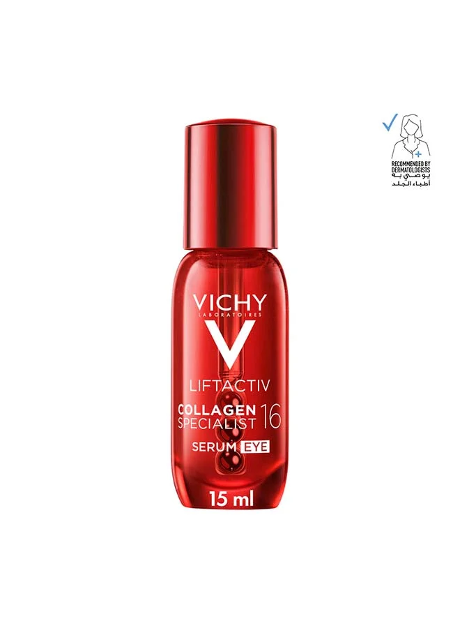 Vichy Liftactiv Collagen 16 Eye Serum Premium Anti-Fatigue Formula For All Skin Types (Unisex, 15 mL) jouwb