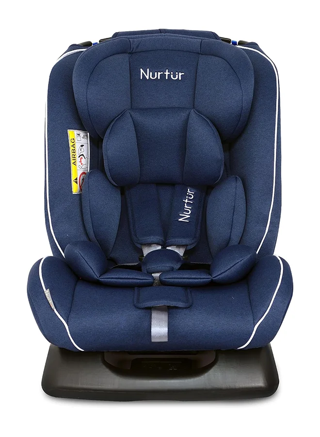 Nurtur 4-in-1 Convertible Car Seat with 5-Point Safety Harness and 10-Level Adjustable Headrest (Blue, 36kg) dqio8