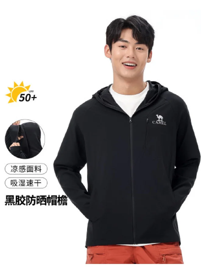 Premium Lightweight Sun Protection Windbreaker Jacket for Men Breathable Outdoor Sport Skin Coat (Grey, L) j6hp9