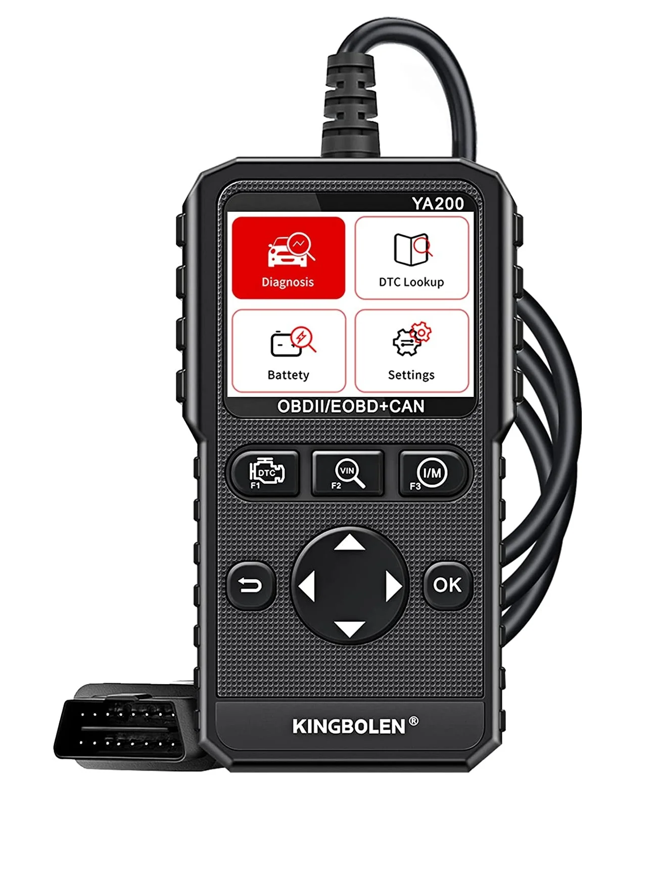 KINGBOLEN YA200 OBD2 Scanner Diagnostic Tool (Professional Car Engine Code Reader for Automotive Maintenance) qkme7