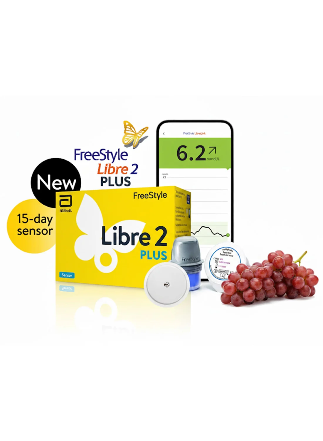 Continuous Glucose Monitoring Sensor System (15-Day Wearable Device) for Daily Health Tracking n5mks