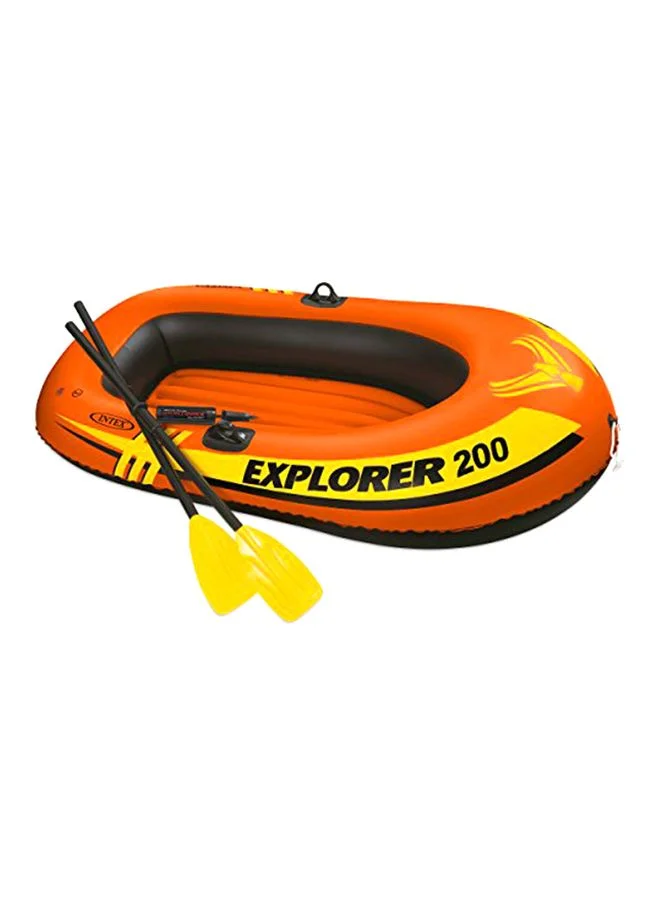 Inflatable 2-Person Raft Set Durable PVC Watercraft for Recreational Lake and Pool Use (185 cm x 94 cm) mivee